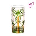 Ver imagem 3 de Conjunto de 6 Copos Alto de Cristal Wolff Palm Tree Handpaint 330ml Mesa Posta