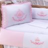 Kit De Berço Americano Menina Gabriela Rosa 10 Peças Protetor - 2