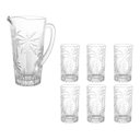 Ver imagem 1 de Jogo Jarra 1,2 L E 6 Copos 330ml Palm Tree Wolff 28147 28148 Kit Completo Mesa Posta
