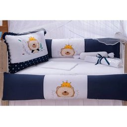 Kit De Berço Americano Menino Reizinho 10 Peças Protetor - 2