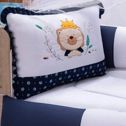 Kit De Berço Americano Menino Reizinho 10 Peças Protetor - 3