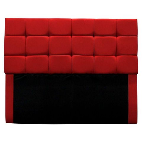 Cabeceira Cama Box Estofada Solteiro 90 Cm Bianca Suede Cor:vermelho