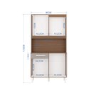 Ver imagem 2 de Kit Cozinha Atena 4 Portas Compacta Cappuccino/Off White 90 cm