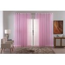 Ver imagem 1 de Cortina Voil Xadrez para Sala, Quarto e Cozinha 2,80 X 1,30 Rosa