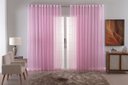 Ver imagem 1 de Cortina Voil Xadrez para Sala, Quarto e Cozinha 2,80 X 1,30 Rosa