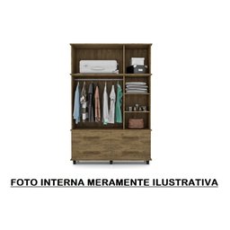Roupeiro Triplex Guarda Roupas Londres Casal 6 Portas Jacar. Trinobel - 4