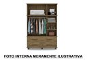 Ver imagem 4 de Roupeiro Triplex Guarda Roupas Londres Casal 6 Portas Jacar. Trinobel