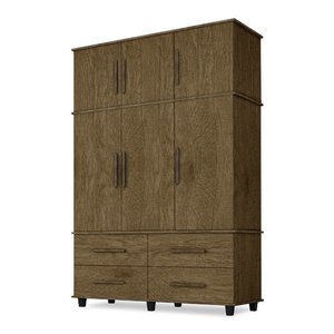 Roupeiro Triplex Guarda Roupas Londres Casal 6 Portas Jacar. Trinobel