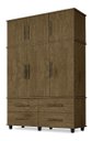 Ver imagem 1 de Roupeiro Triplex Guarda Roupas Londres Casal 6 Portas Jacar. Trinobel