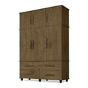 Ver imagem 1 de Roupeiro Triplex Guarda Roupas Londres Casal 6 Portas Jacar. Trinobel