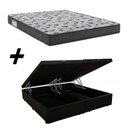 Ver imagem 1 de Cama Box Baú Bipartido Casal + Colchão Ortobom Iso 1.0.0 D33 58x138x188