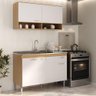 Cozinha Compacta 120cm com Armário e Balcão para Pia Paris Multimóveis Mp2231 Rustic/branco - 1