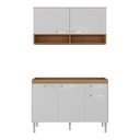 Ver imagem 6 de Cozinha Compacta 120cm com Armário e Balcão para Pia Paris Multimóveis Mp2231 Rustic/branco