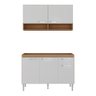 Cozinha Compacta 120cm com Armário e Balcão para Pia Paris Multimóveis Mp2231 Rustic/branco - 6