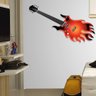 Adesivo de Parede Guitarra de Fogo - 1
