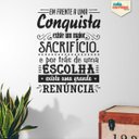 Ver imagem 1 de Adesivo de Parede Frase "Conquista"