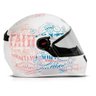 Capacete Moto Fechado Faith Branco Rosa Fw3 Forro Camurça 58 - 1