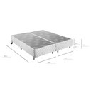 Ver imagem 4 de Base para Cama Box King Bipartida CR461E com Pés de Madeira Branco Multimóveis 193cm