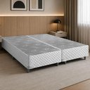 Ver imagem 1 de Base para Cama Box King Bipartida CR461E com Pés de Madeira Branco Multimóveis 193cm