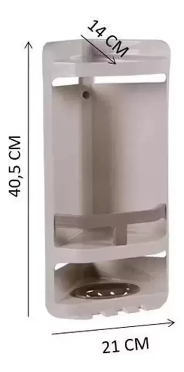 Porta Shampoo Cantoneira Dupla com Saboneteira Astra - 2