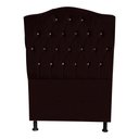 Ver imagem 1 de Cabeceira de Cama Box Princesa Solteiro 90 Cm Botão Strass Suede Marrom do Lar Móveis