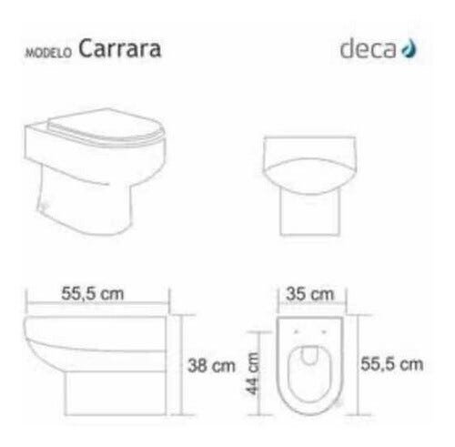 Tampa De Vaso Almofadada Luxo Carrara Branco Para Louça Deca - 3