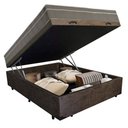Ver imagem 5 de Cama Box Baú Casal Suede + Colchão Sereneprime Molas Ensacadas 138x188x69 Marrom