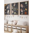 Ver imagem 1 de Kit 3 Quadros Decorativos Infantil Astronauta Espaço No2