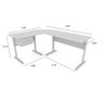 Conjunto em L com 2 Gavetas Cinza - 3