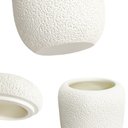 Ver imagem 3 de Copo para Banheiro Decorativo em Cimento Textura Granulada 12x9cm