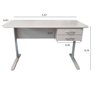 Mesa de Escritório Slim 1,20x0,60 com 2 Gavetas Cinza - 2