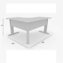 Ver imagem 2 de Mesa Delta de Escritório Slim 1,60x1,60 Cinza