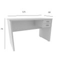 Ver imagem 2 de Mesa de Escritório Treviso 1,25x0,60 com 2 Gavetas Branco