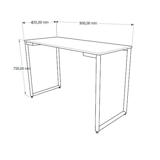 Mesa Industrial Fit 0,90x0,45 Branco - 4