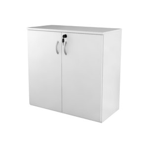 Armário Escritório Balcão Baixo com 2 Portas Slim Branco