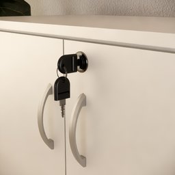 Armário Escritório Balcão Baixo com 2 Portas Slim Branco - 4