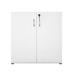 Armário Escritório Balcão Baixo com 2 Portas Slim Branco - 2