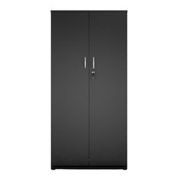 Armário Fechado Alto com 2 Portas Slim Preto - 2 Armário Fechado Alto com 2 Portas Slim Preto - 2