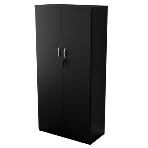 Armário Fechado Alto com 2 Portas Slim Preto