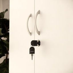 Armário Fechado Alto com 2 Portas Slim Branco - 5