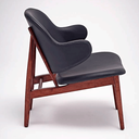 Ver imagem 4 de Poltrona Easy Chair Base Tabaco em Couro Ecológico e Natural ou Tecido Várias Cores - Artesian