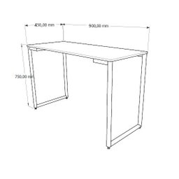 Mesa Escritório Industrial Fit 0,90x0,45 Preto - 4