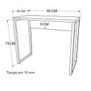Ver imagem 6 de Mesa Escrivaninha Gamer para Estudos Notebook Estilo Industrial Fit 90 x 45 Preto