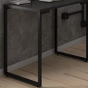 Ver imagem 3 de Mesa Escritório Industrial Fit 0,90x0,45 Preto