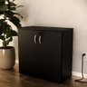 Armário Balcão Baixo com 2 Portas Slim Preto - 3