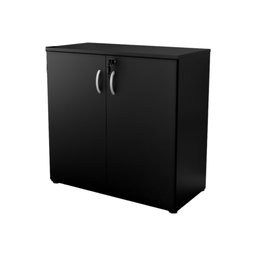 Armário Balcão Baixo com 2 Portas Slim Preto - 1
