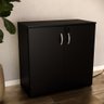 Armário Balcão Baixo com 2 Portas Slim Preto - 4