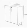Armário Balcão Baixo com 2 Portas Slim Preto - 6
