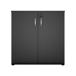 Armário Balcão Baixo com 2 Portas Slim Preto - 2