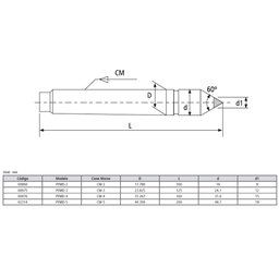 Ponto Fixo com Inserto de Metal Duro - Pfmd-4 - Cm-4 - 160mm - 4